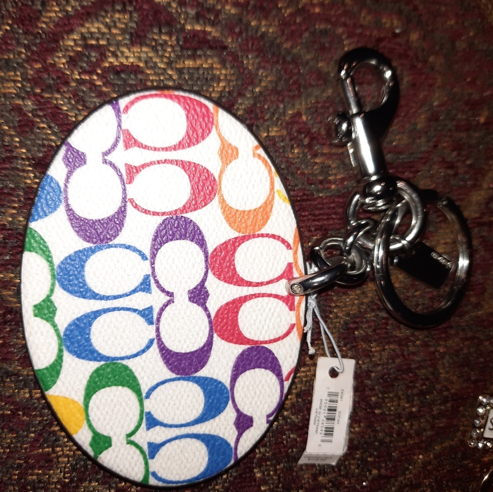 NWT SKATER BOY GIRL AUTHENTIC GENUINE COACH SIGNATURE SERIES KEYFOB 🔑 KEYCHAIN